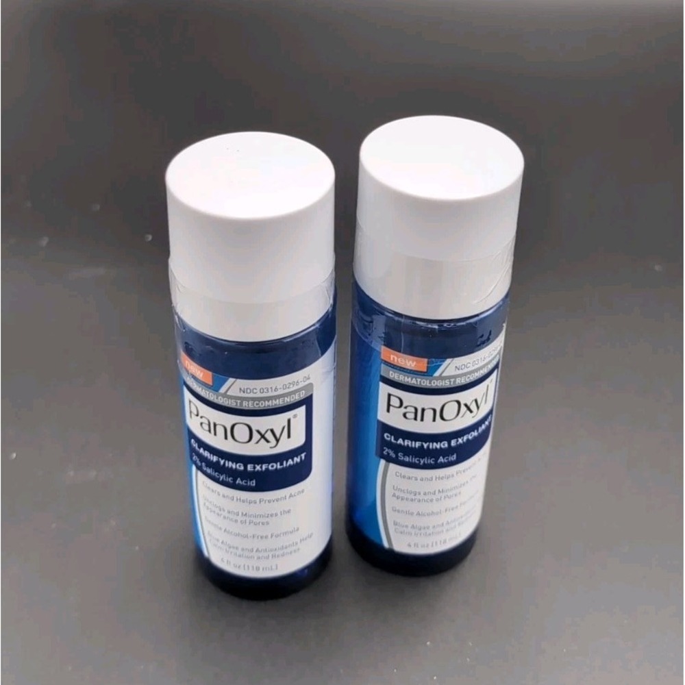 PanOxyl Clarifying Exfoliant with 2% Salicylic Acid - 2 BOTTLES -  4 fl oz EACH
